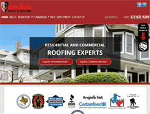 Tablet Screenshot of guardianroofsystems.com